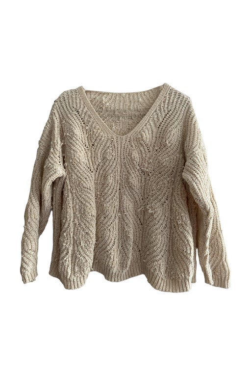 Velvet knit sweater