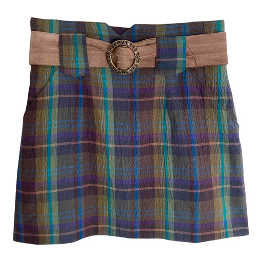 Checked mini skirt