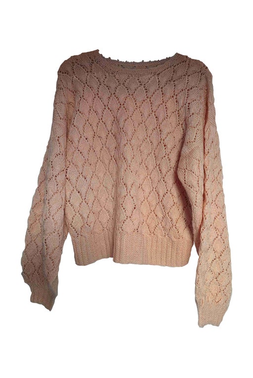 Openwork knit sweater