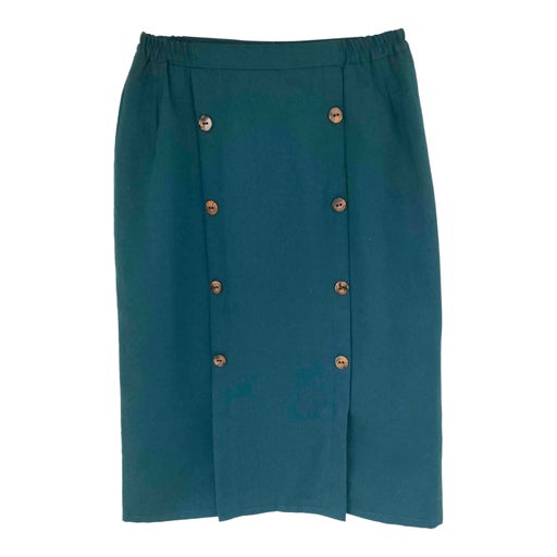 Straight wool skirt