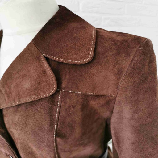 70's trench coat in suede