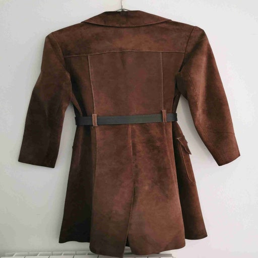 70's trench coat in suede