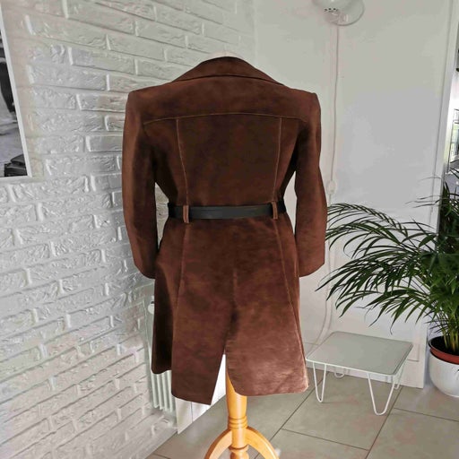 70's trench coat in suede