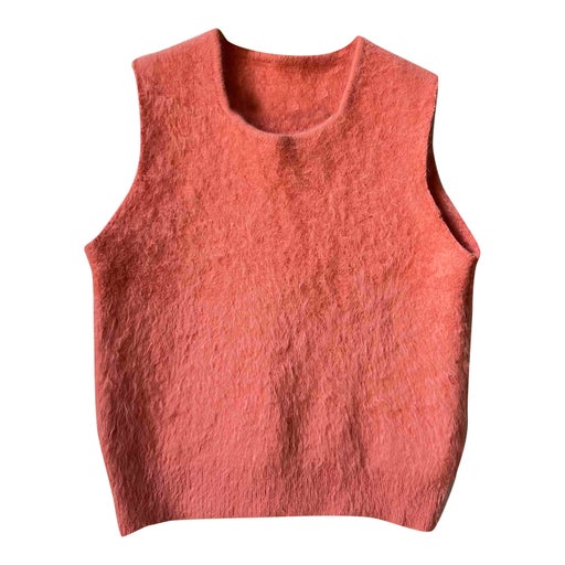 Pull sans manches en mohair