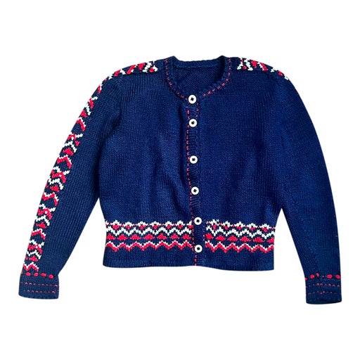 Patterned wool cardigan