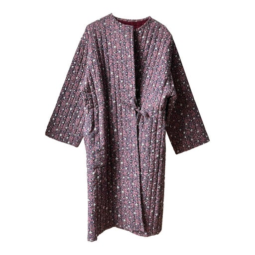 Floral quilted coat
