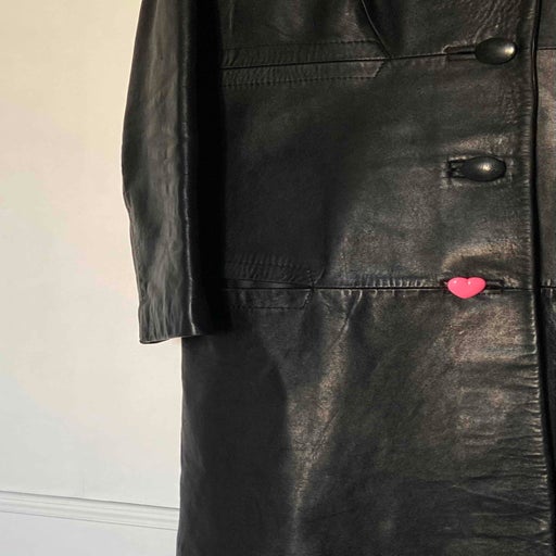 Leather trench coat