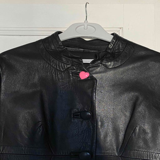 Leather trench coat