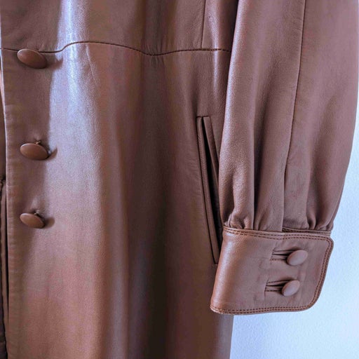 Leather trench coat