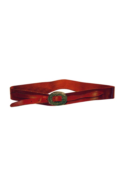 Red leather belt