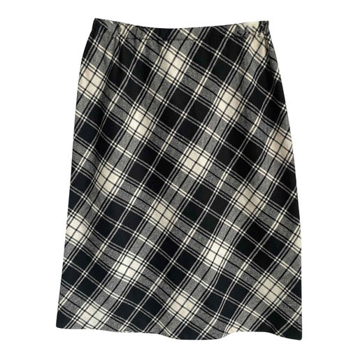 Tartan midi skirt