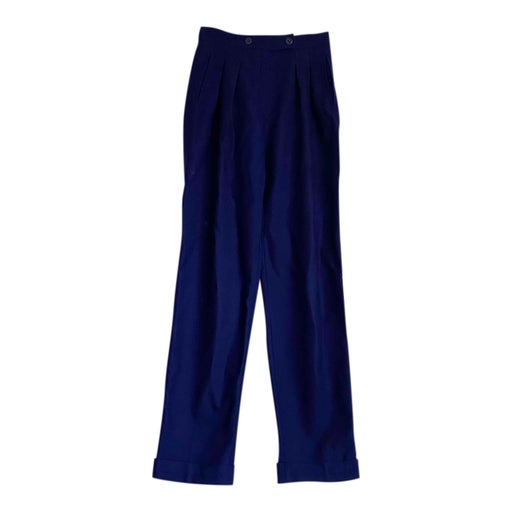 Wool pleated trousers
