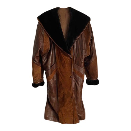 Leather and suede coat
