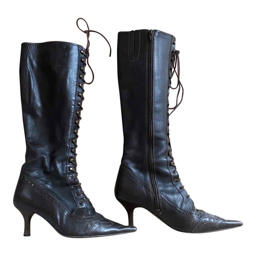 Tall lace-up boots