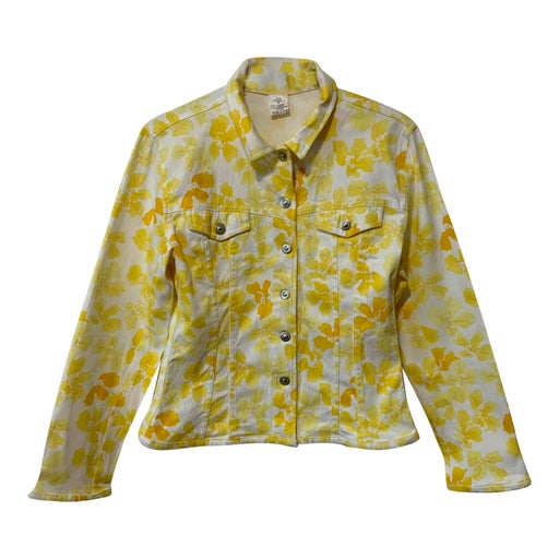 Veste à fleurs en jean