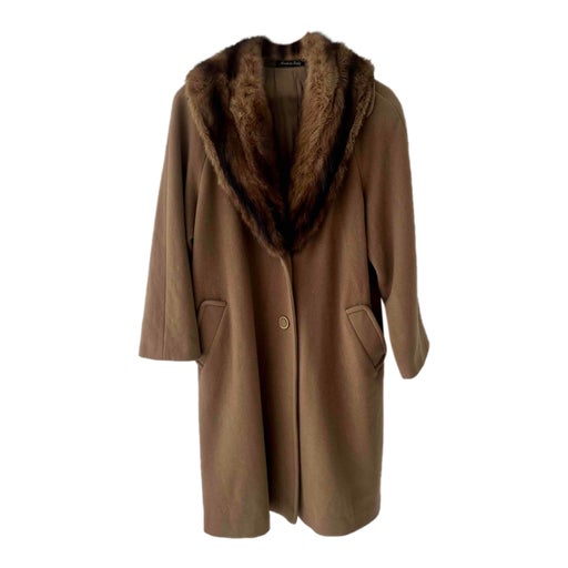 Wool and fur coat
