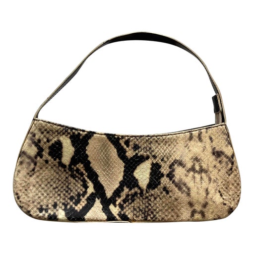 Python motif baguette bag