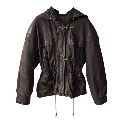 Leather parka