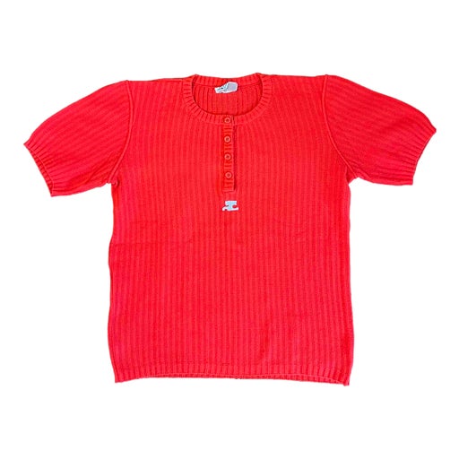 Tee-shirt côtelé Courrèges