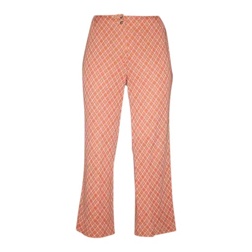 Pantalon flare à carreaux