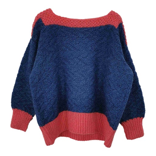 Two-tone wool sweater