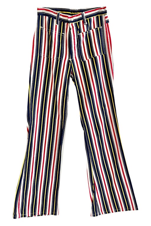 Striped flare pants