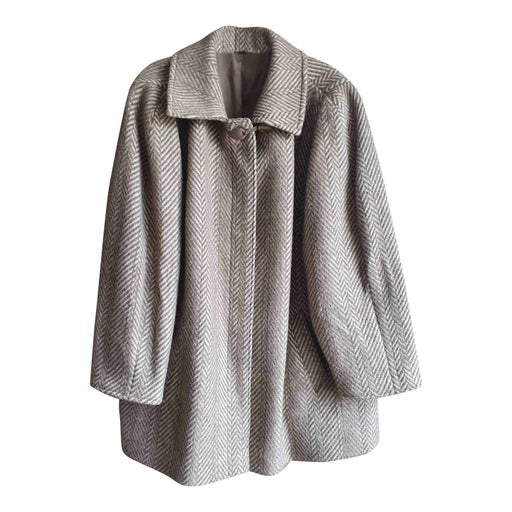 Herringbone wool coat