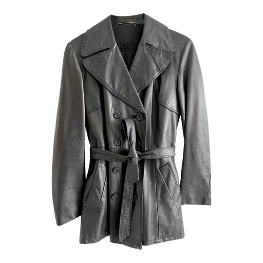 Saharienne en cuir noir
