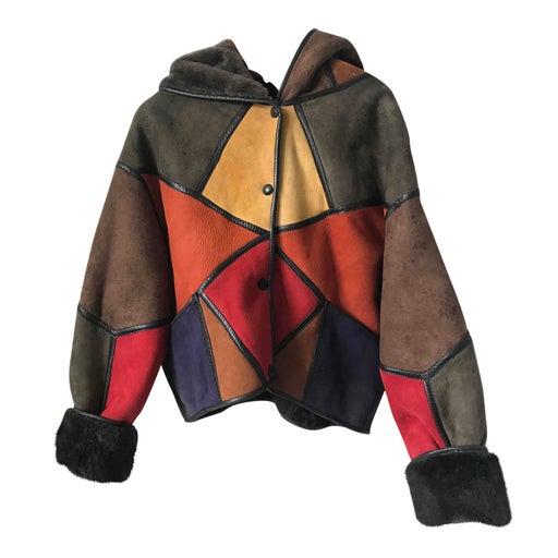 Patchwork shearling