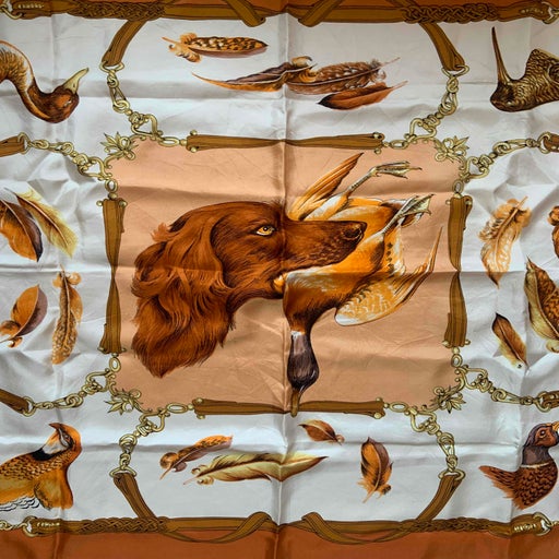Patterned silk scarf