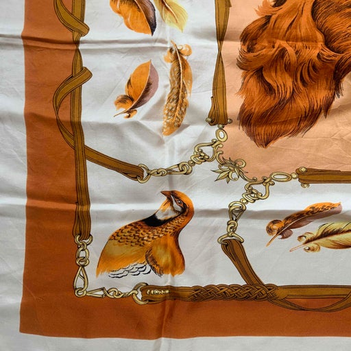 Patterned silk scarf