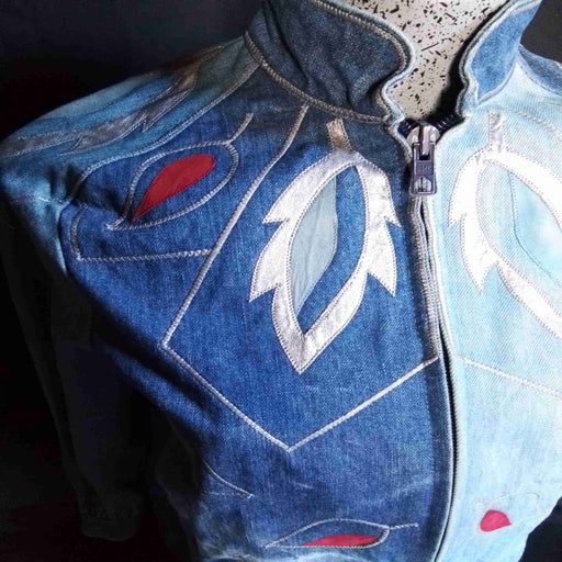 Denim and leather jacket
