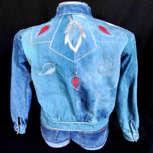 Denim and leather jacket