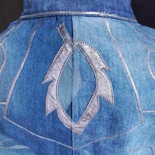 Denim and leather jacket