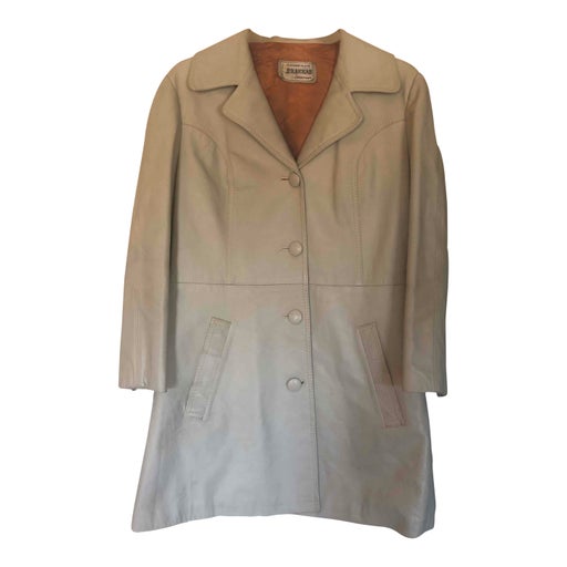 Leather trench coat