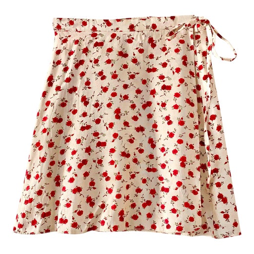 Floral wrap skirt