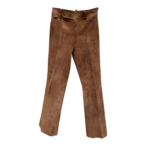 Pantalon flare en daim