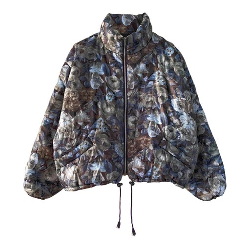 90's floral puffer jacket