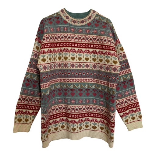 Patterned wool sweater