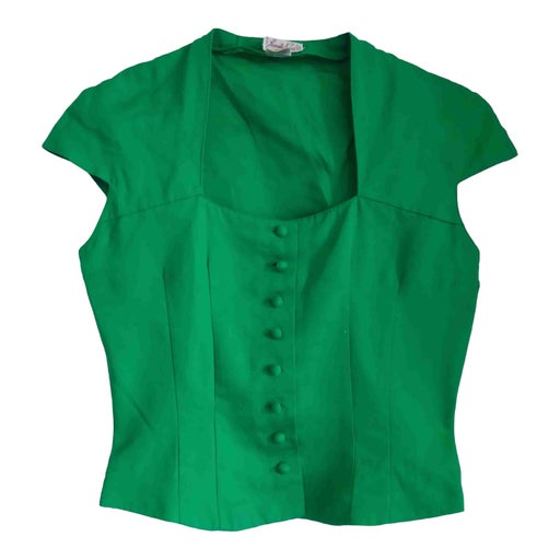 Buttoned cotton top