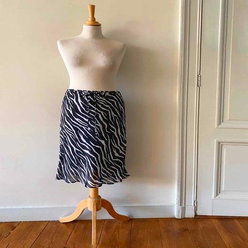 Jupe midi zébrée 