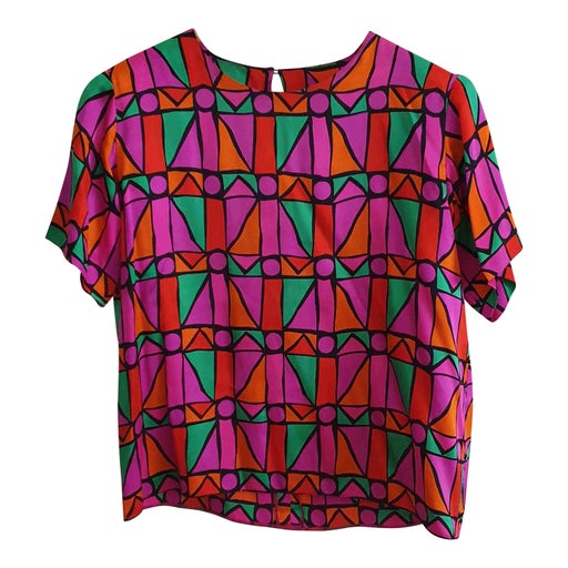 Patterned silk blouse