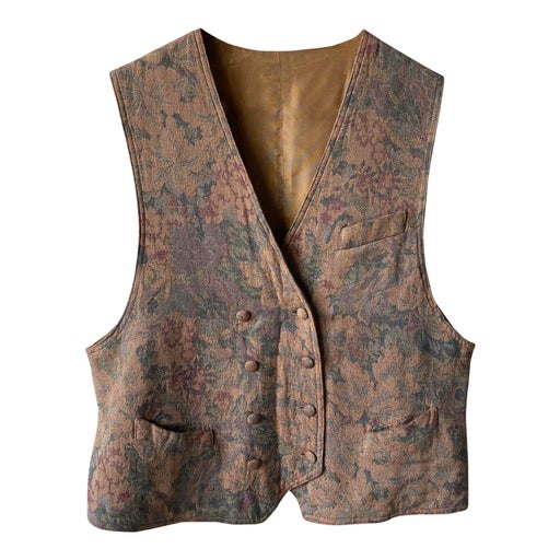 Sleeveless tapestry vest