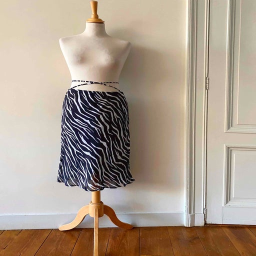 Jupe midi zébrée 