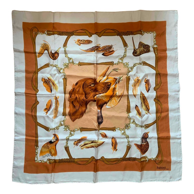 Patterned silk scarf