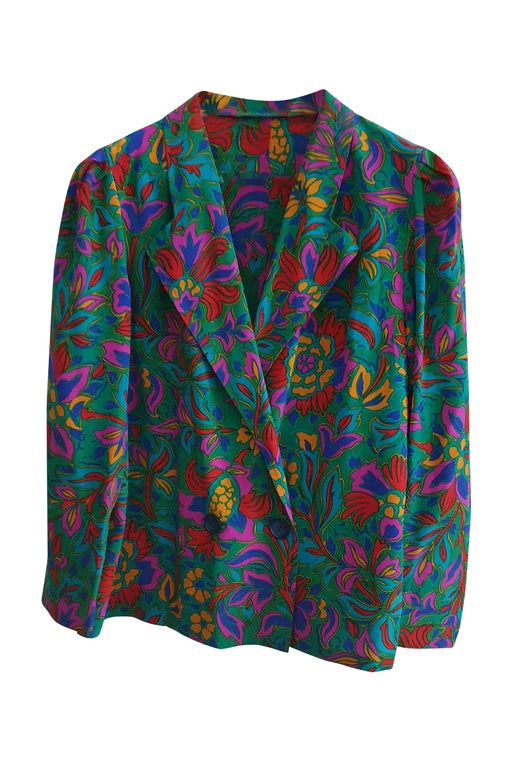 Blazer with multicolored patterns