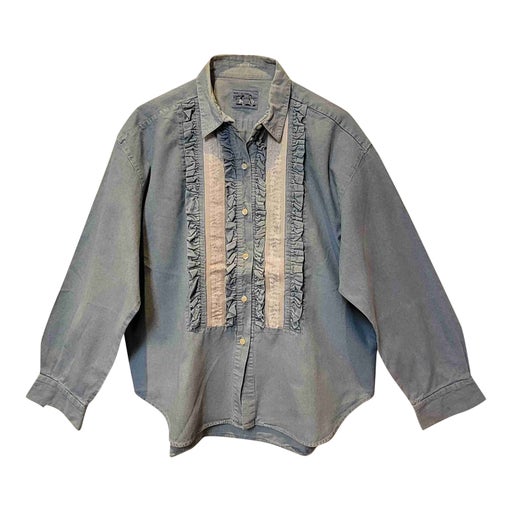 Denim patchwork shirt