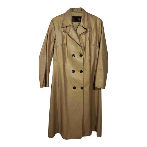 Leather trench coat