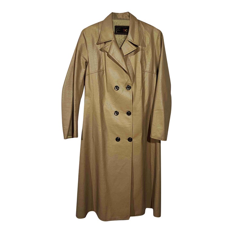 Leather trench coat