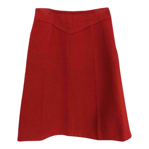 Wool trapeze skirt